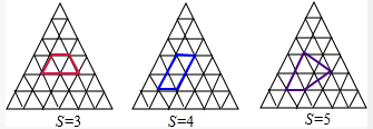 格点多边形的面积为s,最小得等边三角形得面积是正三角形网格图