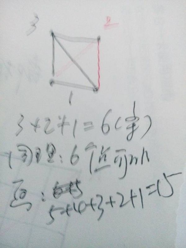 下面有4个点,连接其中任意两个点,一共可以画