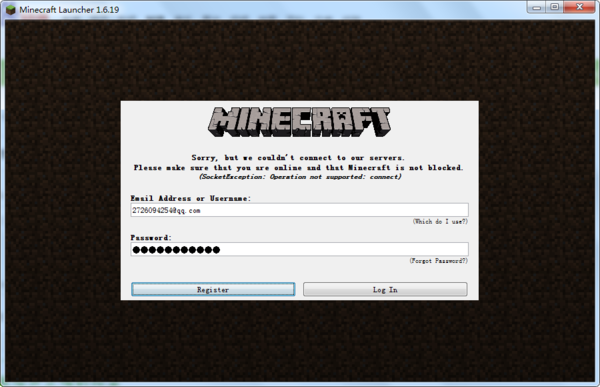 我的世界正版不能登陆,输入邮箱和密码后弹出