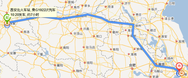 西安到无锡高铁地图_360问答