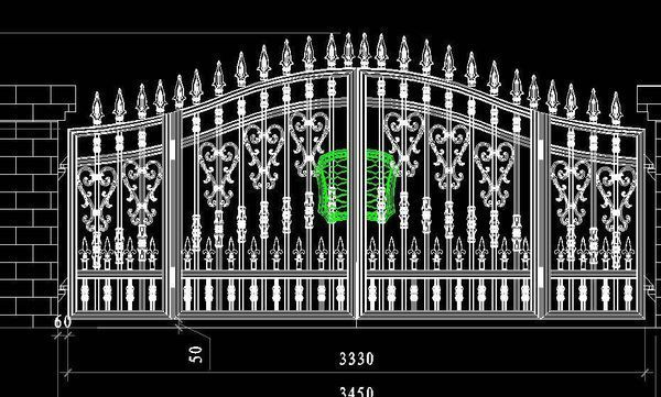 这种艺术大门在建筑CAD上怎么画,急!各位帮帮