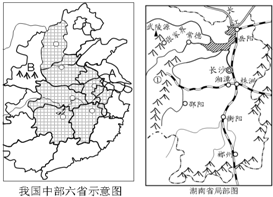 中国中部地区包括山西、安徽、江西、河南、湖