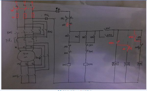 正反转星三角接线图请高手帮忙看看线路画的有