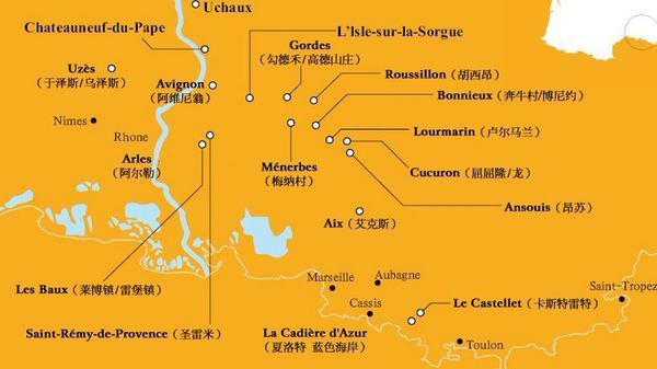 求法国普罗旺斯的地图,英文,最好能有当地的著