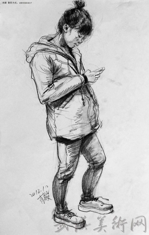 人物速写临摹图_360问答