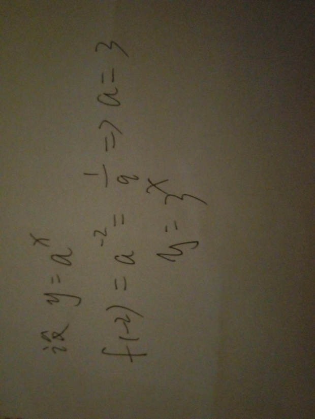 已知指数函数f(x)满足f(-2)=1\/9,求f(x)的解析式_
