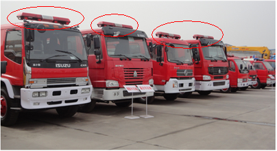 消防车的警示灯是什么颜色的?_360问答