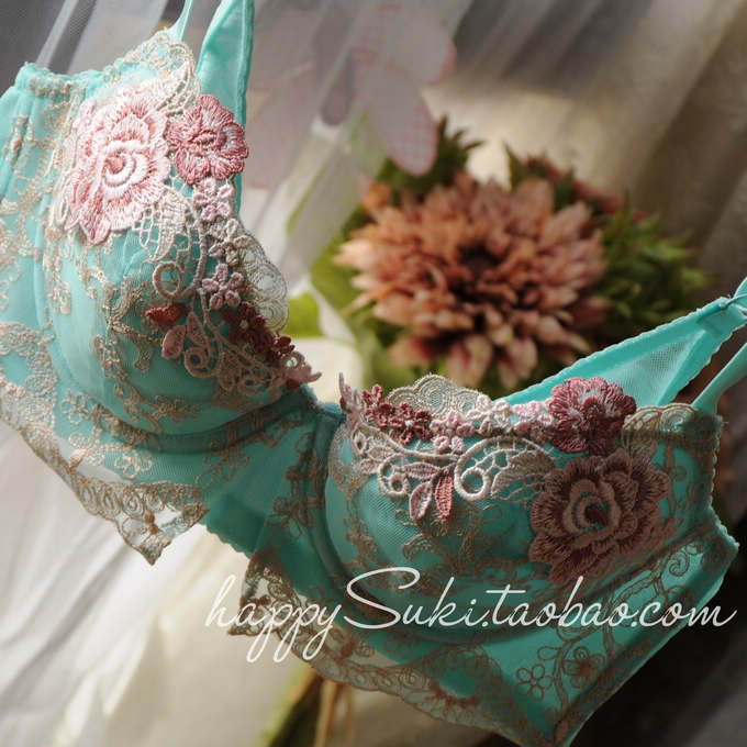 E07韩单水溶刺绣蕾丝无痕内衣<em>文胸75A75B</em>80