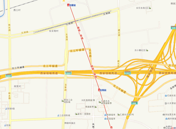 西安北三环的地铁口在哪