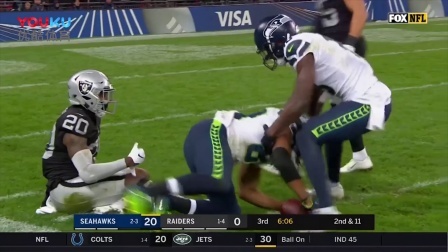 【NFL第6周比赛集锦】海鹰27-3突袭者