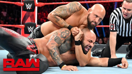 WWE RAW 2019 【RAW 07/08】转反的AJ尽显凶恶的一面，联手俱乐部兄弟围攻李科学