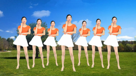 广场舞《灰姑娘》经典老歌 32步摆跨健身操！