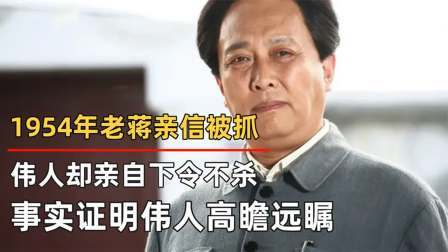 红墙往事 老蒋亲信被抓，伟人却亲自下令不杀，事实证明伟人高瞻远瞩