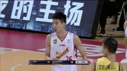 CBA 18/19赛季 八一VS北控第一节：许梦君三分火力全开，首节八一24-25北控主场落后一分