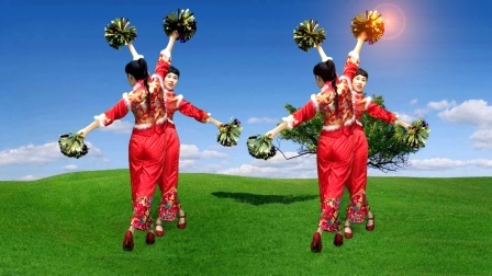广场舞精选《喜气洋洋》五福临门，财源广进阖家欢乐