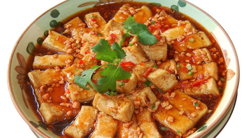 麻婆豆腐烧鲈鱼