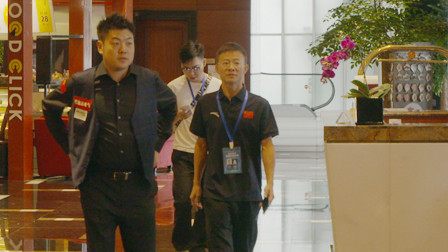 庞卫国与梁文博，周跃龙共进早餐并畅谈斯诺克发展