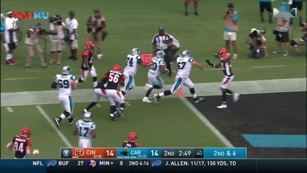【NFL巨星风采】黑豹队卡姆-牛顿第3周表现