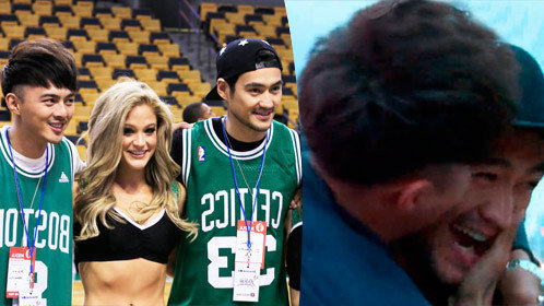 王爷也是NBA球迷！袁弘激动观赛向叶祖新索吻