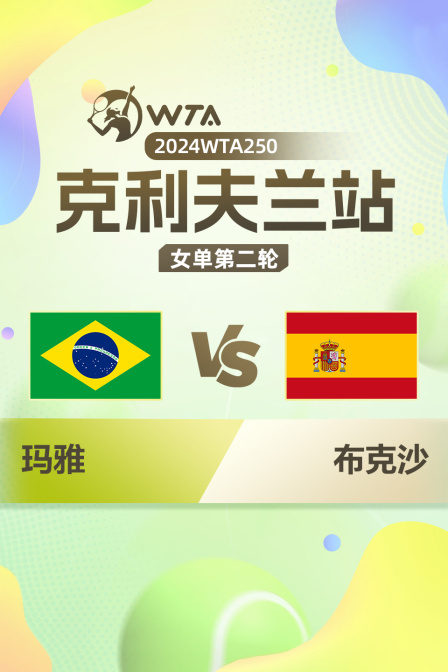 2024WTA250克利夫兰站 女单第二轮 玛雅VS布克沙 海报