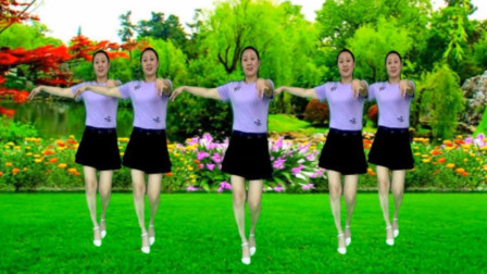 蓝莓思洁广场舞 流行情歌广场舞《情人桥头》动感32步 简单好看易学 赶紧学跳吧