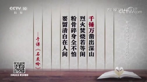 百家讲坛 《百家讲坛》 20190804 爱上语文10 文字背后见人心