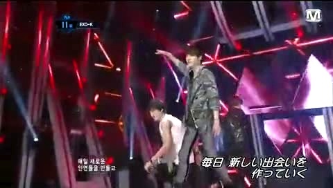 EXO MAMA Mnet M!CountDown 现场版 日韩字幕 12/05/03-EXO-K