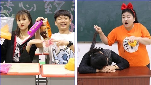 美女家务事 假如有听话粘土，没想小晴竟套路同学去拔老师的头发，太逗了