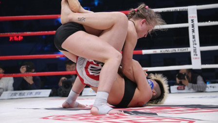 中国猛女熊竞楠逃脱对手必杀技, 重拳直接KO