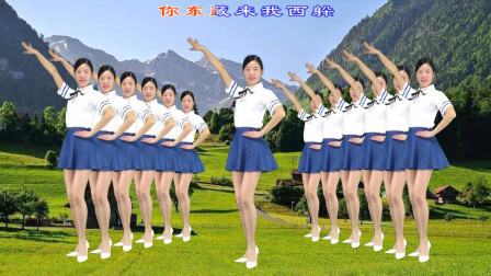 抖音最火手指舞《红山果》广场舞动作简洁大方