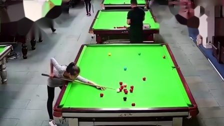 14岁清纯女孩的超实力斯诺克