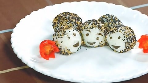 海豚波波聚乐部 波波亲子美食 芝麻饭团
