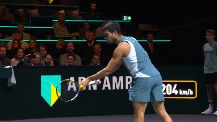 【全场回放】阿尔卡拉斯2-1范德尚舒普 2025ATP鹿特丹站 第一轮