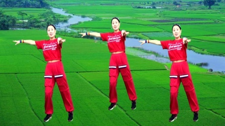 蓝莓思洁广场舞 网红广场舞《我在春天等你》活力32步真好看