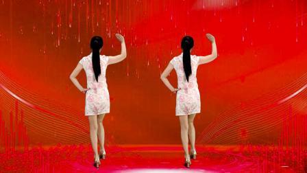 背面广场舞，陕北民歌《山丹丹开满黄土坡》