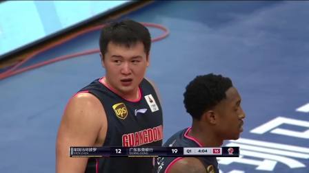 CBA 18/19赛季 深圳VS广东第一节：赵睿喜迎复出万圣伟演绎站帽，首节广东25-17反客为主