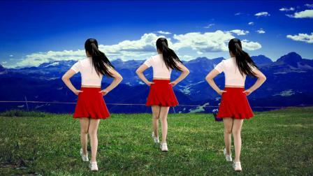 健身弹跳广场舞《一生爱一次dj》背面演示