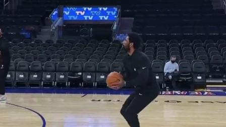 NBA热辣资讯 欧文赛前热身运球投篮！球迷：期待欧文和库里的精彩对决！