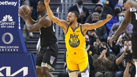 2021-2022赛季NBA集锦 NBA-库里30分 格林16+11+10 勇士轻取国王