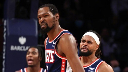 2021-2022赛季NBA集锦 NBA-杜兰特34+11+8 恩比德32+9 篮网险胜76人
