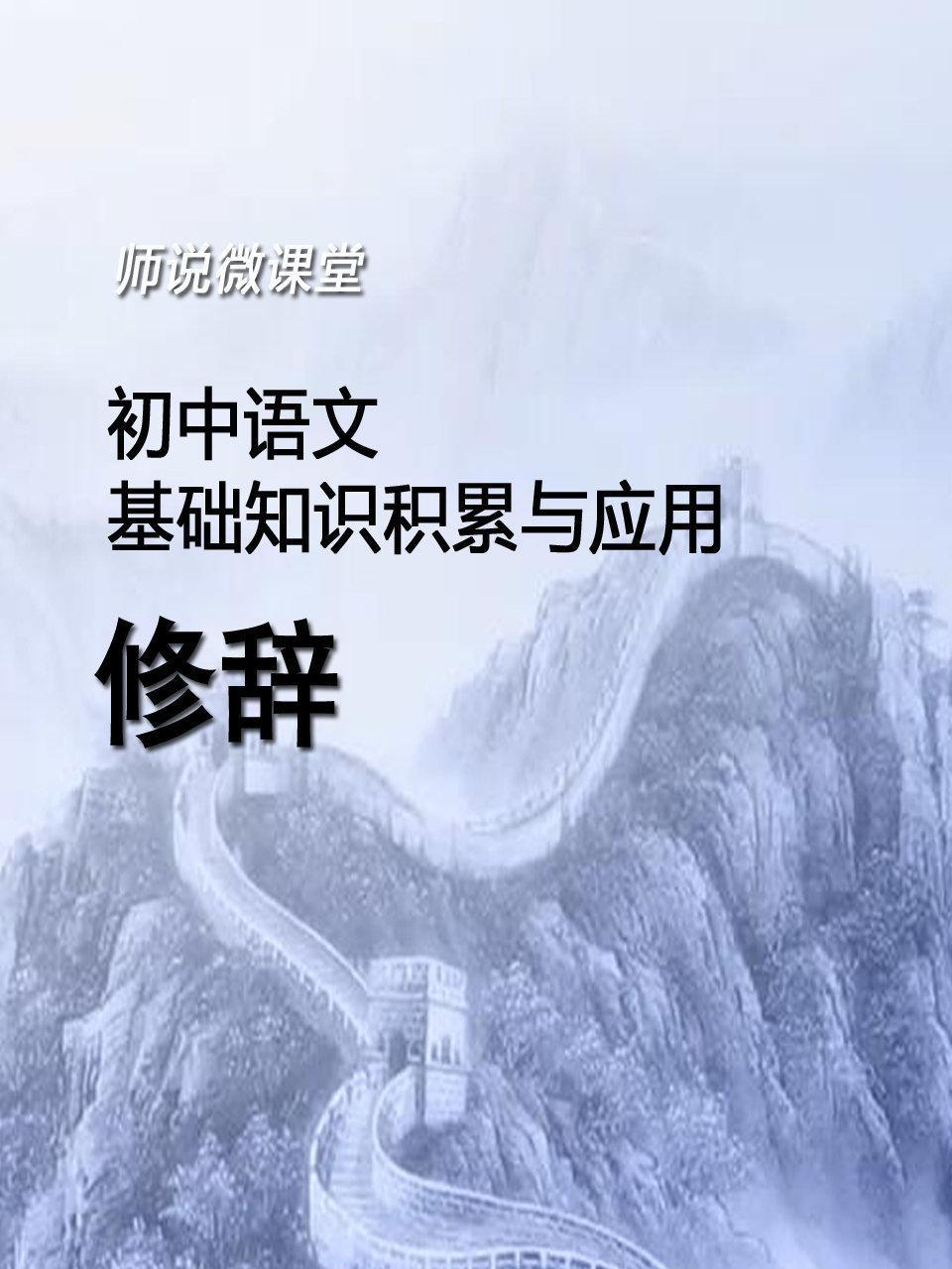 初中语文基础知识积累与应用 修辞