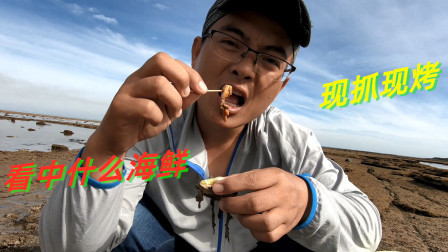 思乡渔夫 这才是享受赶海生活，海滩上自助海鲜烧烤，现抓现烤吃的就是这个鲜