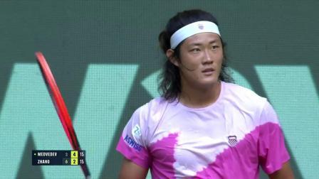 【全场回放】张之臻2-1梅德韦杰夫 2024ATP500哈雷站 男单第二轮