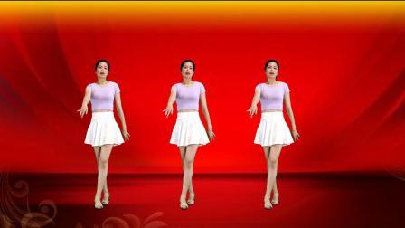 情歌对唱《爱情路上风雨多》广场舞，简单好看