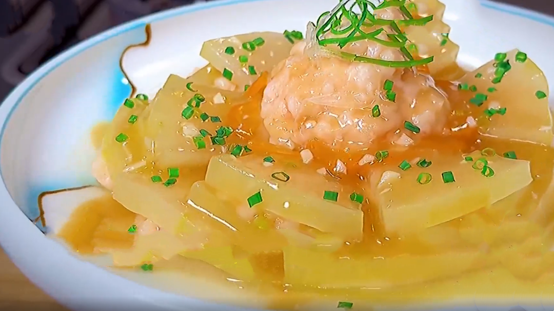 人气美食 伏天清爽菜 冬瓜酿虾滑