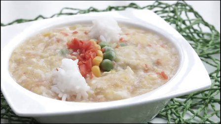 宝宝餐餐见 九个月以上辅食 蔬菜玉米麦片粥