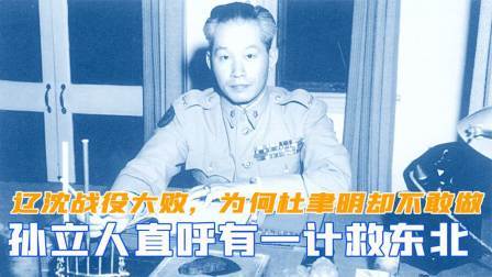 闻天下谈古今 辽沈战役大败，孙立人直呼有一计能救东北，为何杜聿明却不采纳