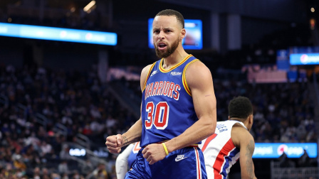 2021-2022赛季NBA集锦 NBA-克莱21分 库里三节打卡18+8 勇士轻取活塞
