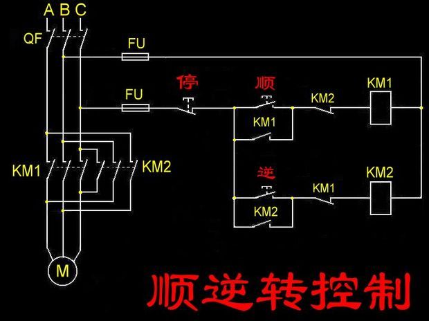 笼型电动机正反转控制电路如何连接