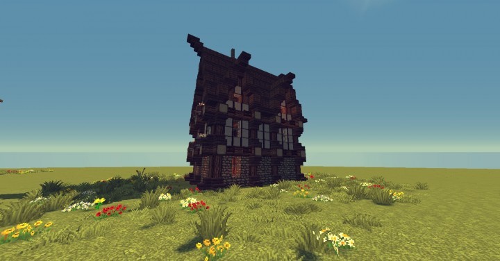 中世纪风格石木小屋